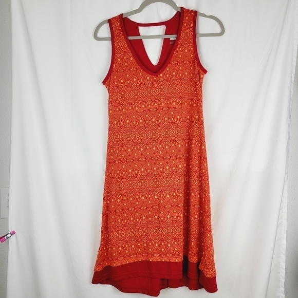 Marmot Larissa Dress Orange and‎ Red Women's Size Small Sleeveless Vibrant - Picture 1 of 11